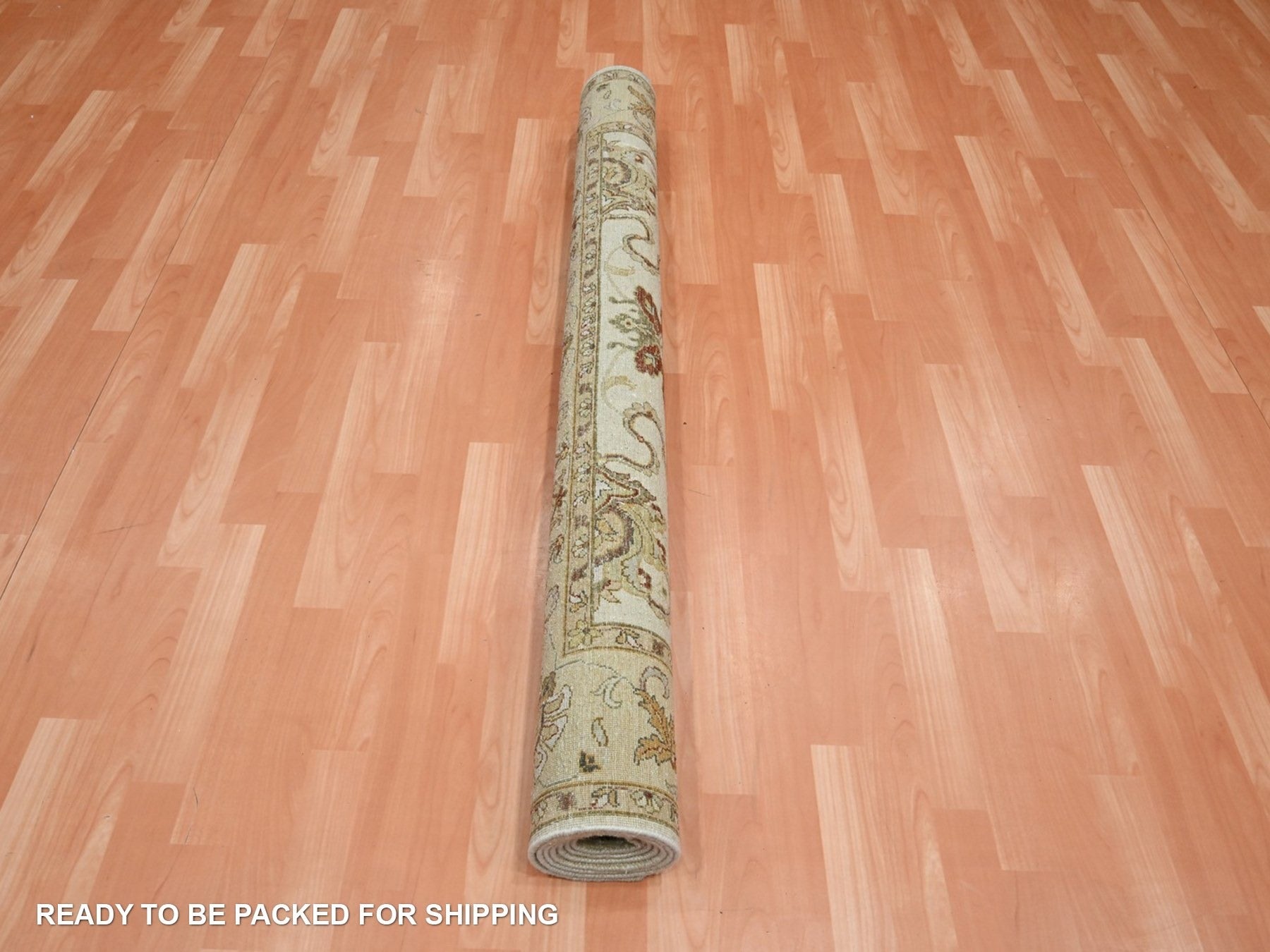 Ziegler Oushak hand-knotted wool rug in Ivory & Beige, 5'4" x 8' — SKU O076363 (view 5)