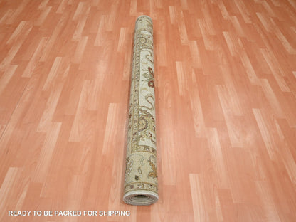 Ziegler Oushak hand-knotted wool rug in Ivory & Beige, 5'4" x 8' — SKU O076363 (view 5)