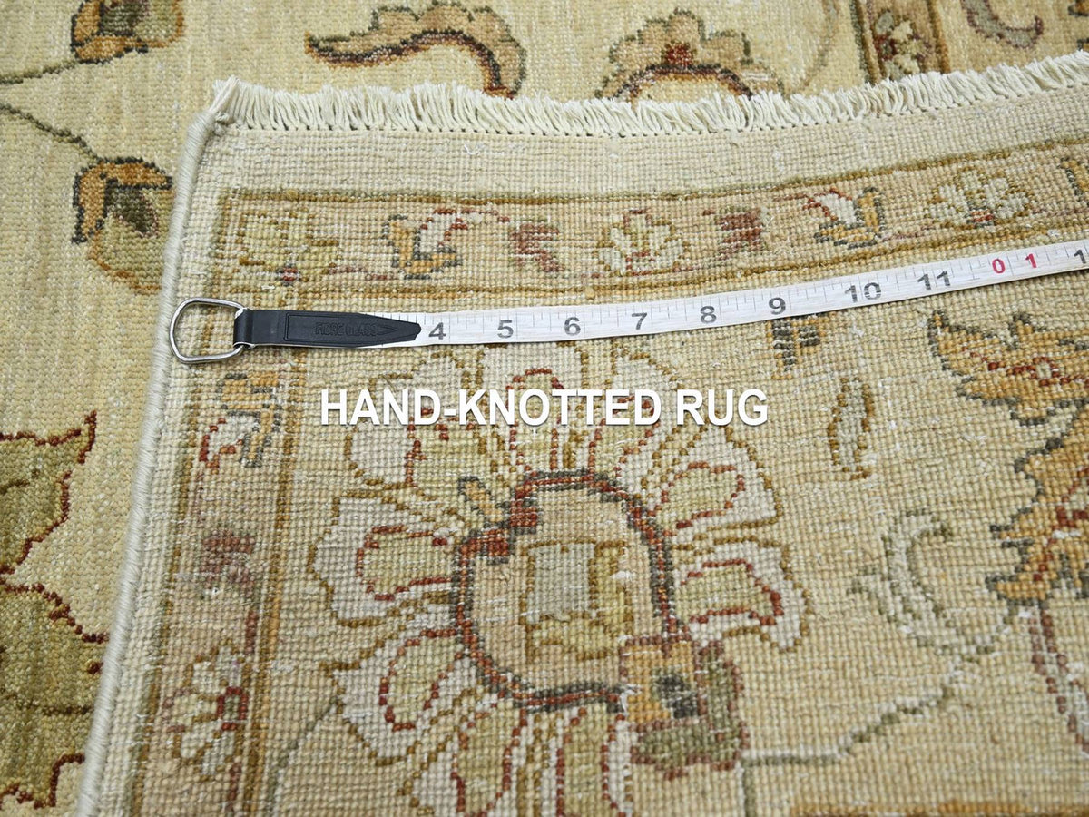 Ziegler Oushak hand-knotted wool rug in Ivory & Beige, 5'4" x 8' — SKU O076363 (view 7)