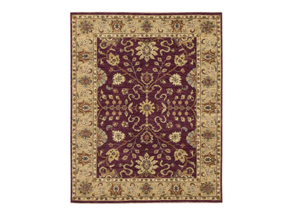 Ziegler Oushak hand-knotted wool rug in Red & Beige, 5'1" x 6'5" — SKU O076364
