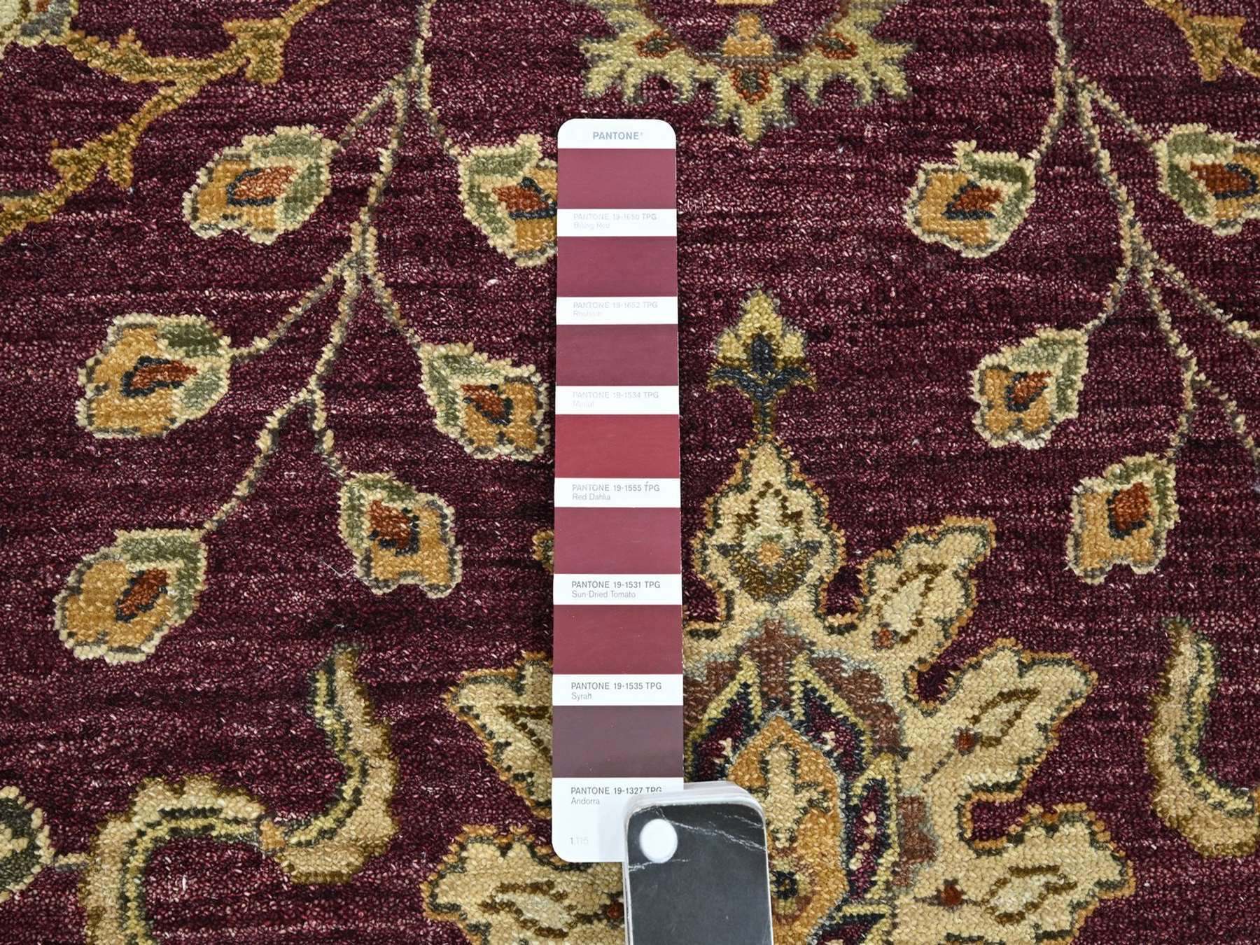 Ziegler Oushak hand-knotted wool rug in Red & Beige, 5'1" x 6'5" — SKU O076364 (view 4)