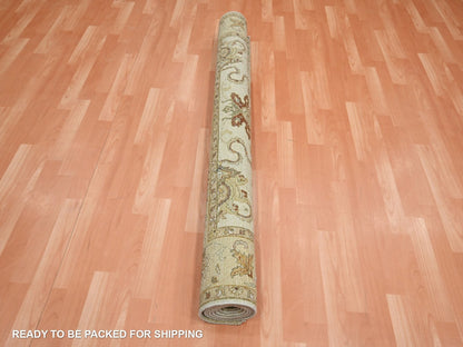 Ziegler Oushak hand-knotted wool rug in Ivory & Beige, 5'5" x 8'4" — SKU O076365 (view 5)