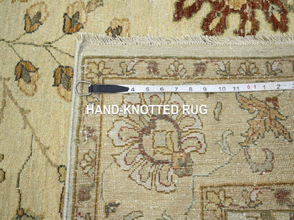 Ziegler Oushak hand-knotted wool rug in Ivory & Beige, 5'5" x 8'4" — SKU O076365 (view 7)