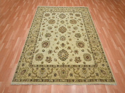Ziegler Oushak hand-knotted wool rug in Ivory & Beige, 6'5" x 8'2" — SKU O076366 (view 2)