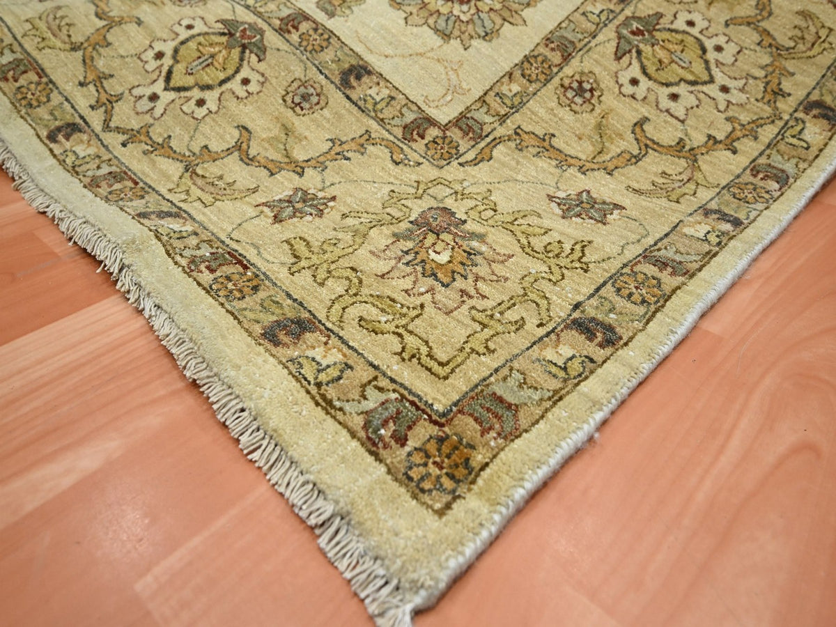 Ziegler Oushak hand-knotted wool rug in Ivory & Beige, 6'5" x 8'2" — SKU O076366 (view 6)