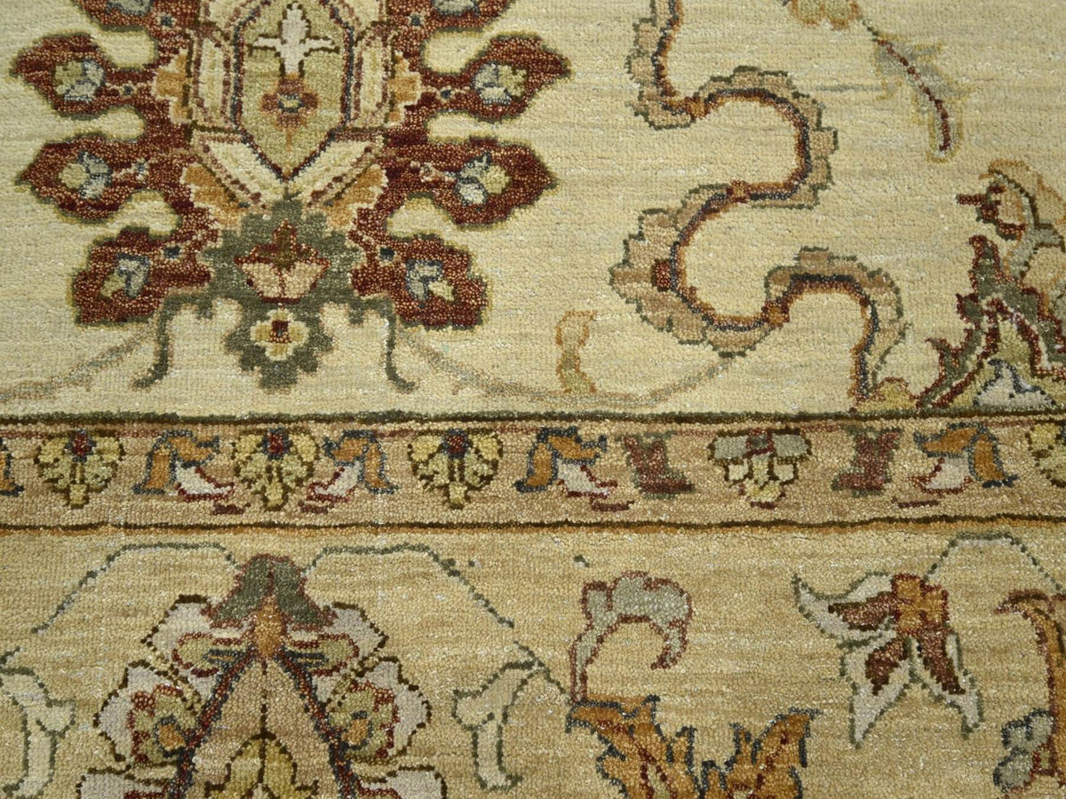 Ziegler Oushak hand-knotted wool rug in Ivory & Beige, 6'5" x 8'1" — SKU O076367 (view 8)