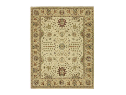 Ziegler Oushak hand-knotted wool rug in Ivory & Beige, 7'3" x 9'3" — SKU O076368