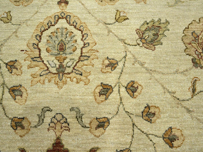 Ziegler Oushak hand-knotted wool rug in Ivory & Beige, 7'3" x 9'3" — SKU O076368 (view 8)