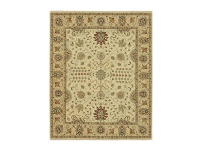 Ziegler Oushak hand-knotted wool rug in Ivory & Beige, 7'3" x 9'1" — SKU O076370