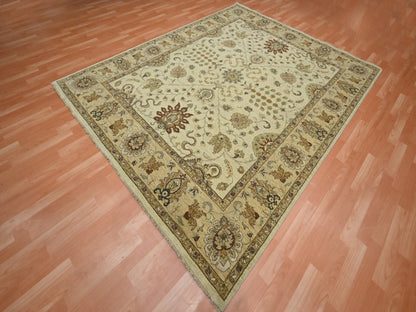 Ziegler Oushak hand-knotted wool rug in Ivory & Beige, 7'3" x 9'1" — SKU O076370 (view 3)