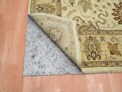 Ziegler Oushak hand-knotted wool rug in Ivory & Beige, 7'3" x 9'1" — SKU O076370 (view 4)
