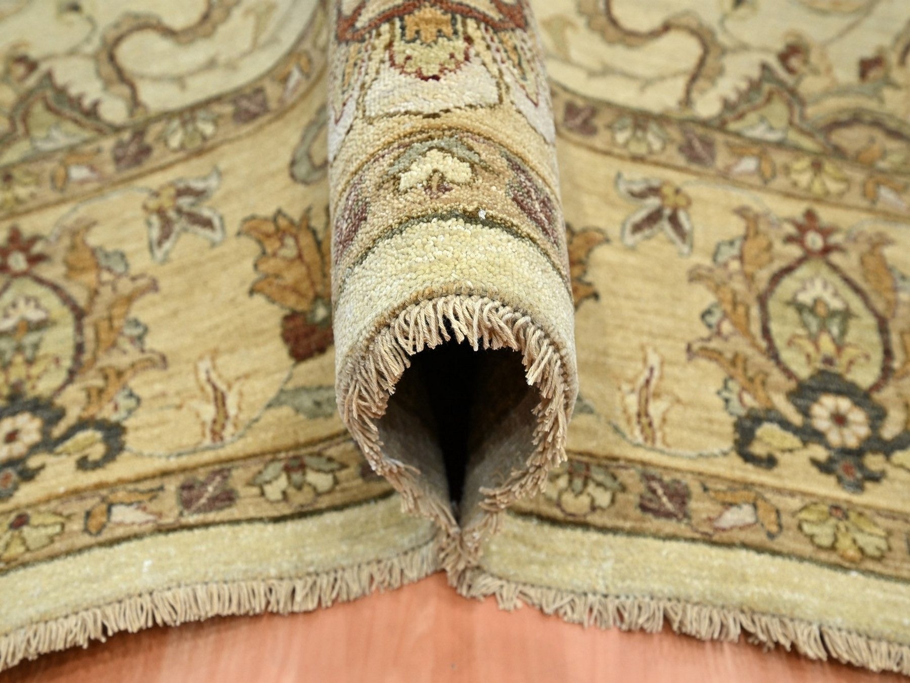 Ziegler Oushak hand-knotted wool rug in Ivory & Beige, 7'3" x 9'1" — SKU O076370 (view 5)