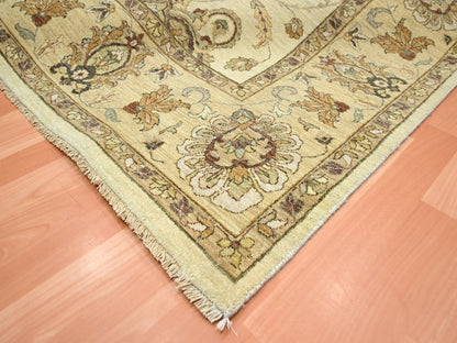 Ziegler Oushak hand-knotted wool rug in Ivory & Beige, 7'3" x 9'1" — SKU O076370 (view 6)