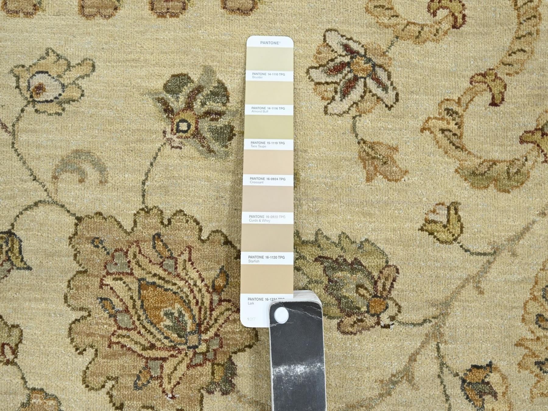 Ziegler Oushak hand-knotted wool rug in Ivory & Beige, 7'3" x 9'1" — SKU O076370 (view 7)