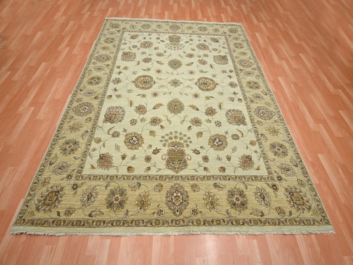 Ziegler Oushak hand-knotted wool rug in Ivory & Beige, 7'3" x 9'3" — SKU O076371 (view 2)