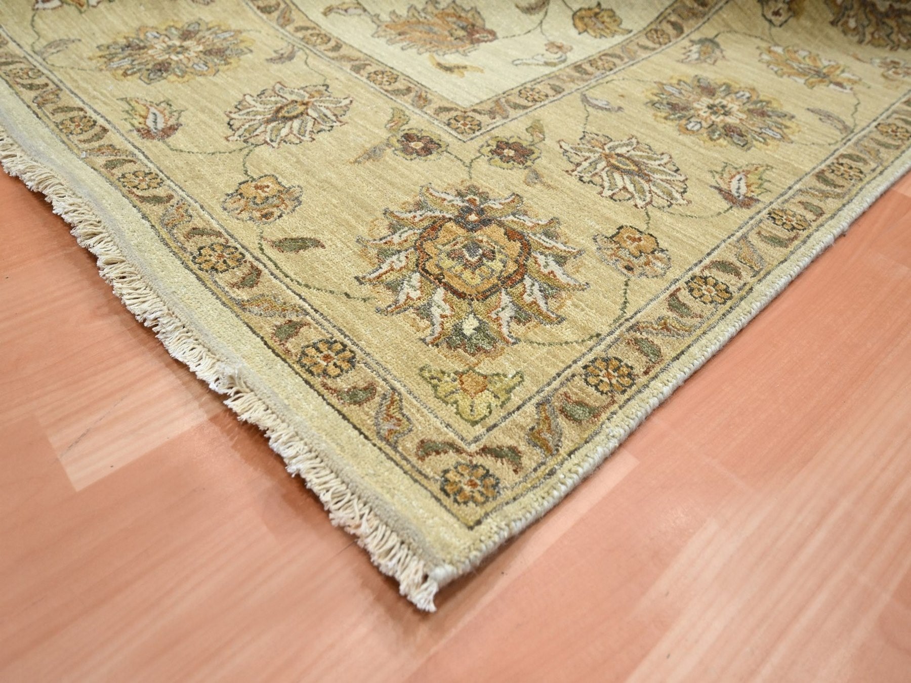 Ziegler Oushak hand-knotted wool rug in Ivory & Beige, 7'3" x 9'3" — SKU O076371 (view 6)