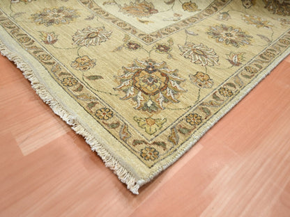 Ziegler Oushak hand-knotted wool rug in Ivory & Beige, 7'3" x 9'3" — SKU O076371 (view 6)