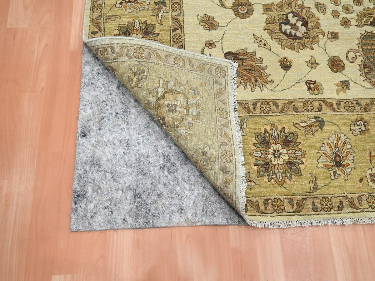Ziegler Oushak hand-knotted wool rug in Ivory & Beige, 6'6" x 8' — SKU O076372 (view 4)