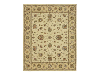 Ziegler Oushak hand-knotted wool rug in Ivory & Beige, 7'11" x 10' — SKU O076373