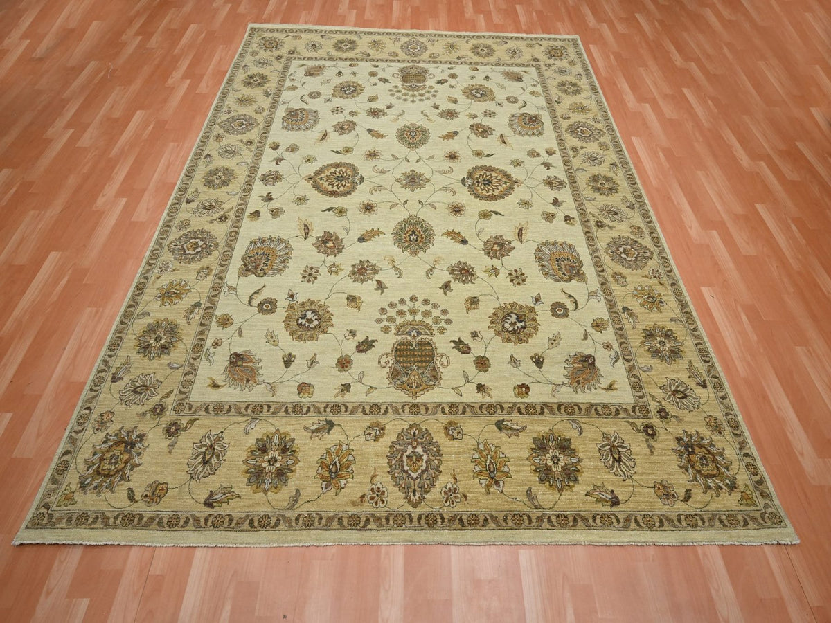 Ziegler Oushak hand-knotted wool rug in Ivory & Beige, 7'11" x 10' — SKU O076373 (view 2)