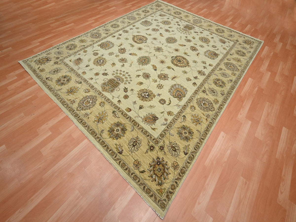 Ziegler Oushak hand-knotted wool rug in Ivory & Beige, 7'11" x 10' — SKU O076373 (view 3)