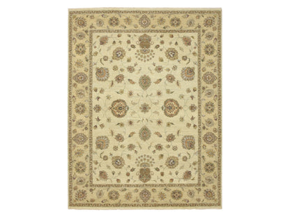 Ziegler Oushak hand-knotted wool rug in Ivory & Beige, 7'2" x 9'4" — SKU O076376