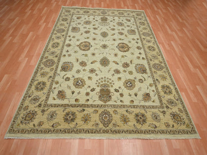 Ziegler Oushak hand-knotted wool rug in Ivory & Beige, 7'2" x 9'4" — SKU O076376 (view 2)