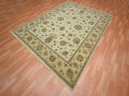 Ziegler Oushak hand-knotted wool rug in Ivory & Beige, 7'2" x 9'4" — SKU O076376 (view 3)
