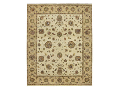 Ziegler Oushak hand-knotted wool rug in Ivory & Beige, 7'11" x 10' — SKU O076377