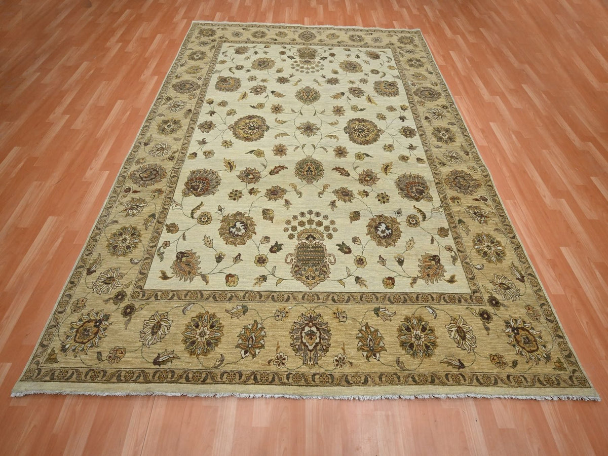 Ziegler Oushak hand-knotted wool rug in Ivory & Beige, 7'11" x 10' — SKU O076377 (view 2)