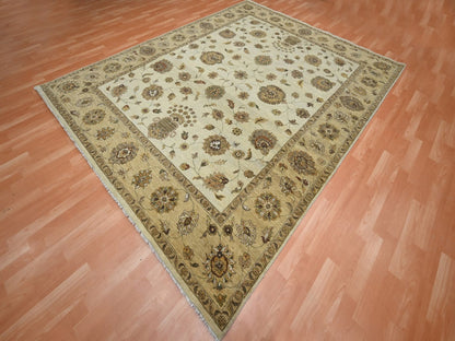 Ziegler Oushak hand-knotted wool rug in Ivory & Beige, 7'11" x 10' — SKU O076377 (view 3)