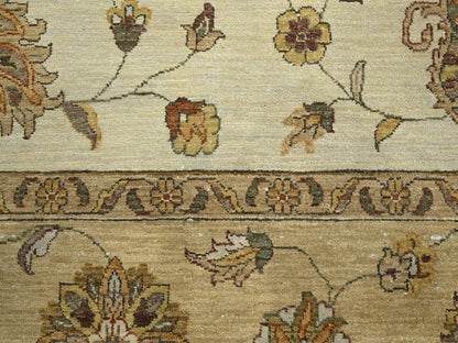 Ivory 7'11" x 10'0" Oushak And Peshawar Hand knotted Wool Rug - Sku: O076377