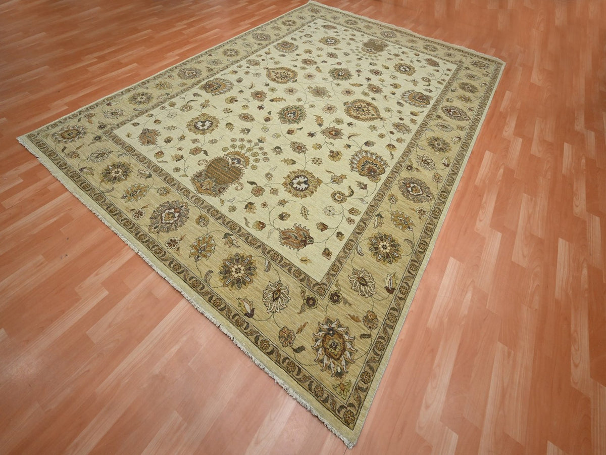 Ziegler Oushak hand-knotted wool rug in Ivory & Beige, 8'3" x 11'6" — SKU O076378 (view 3)