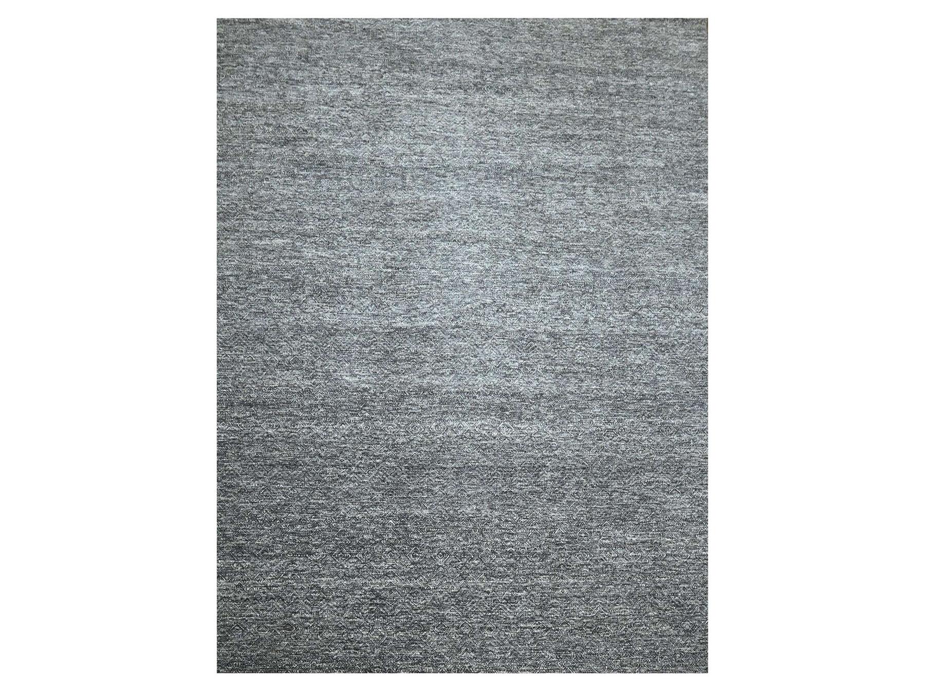 Modern / Contemporary hand-knotted wool rug in Gray, 9' x 12'2" — SKU O076382