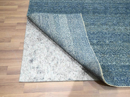 Blue 8'0" x 10'0" Modern and Contemporary Hand knotted Wool Rug - Sku: O076384