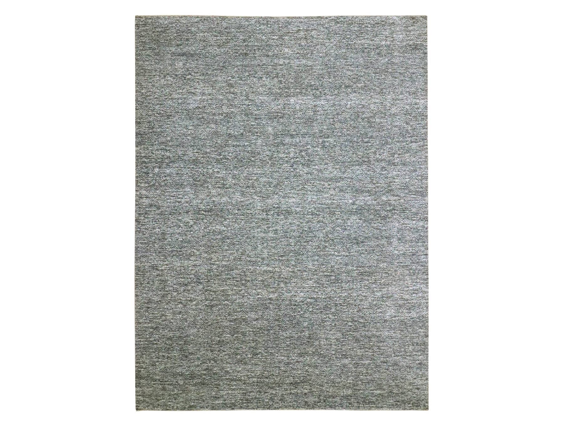 Modern / Contemporary hand-knotted wool rug in Gray, 9' x 12'1" — SKU O076389
