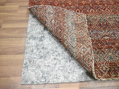 Modern / Contemporary hand-knotted wool runner in Red, 2'7" x 10'2" — SKU O076396 (view 3)