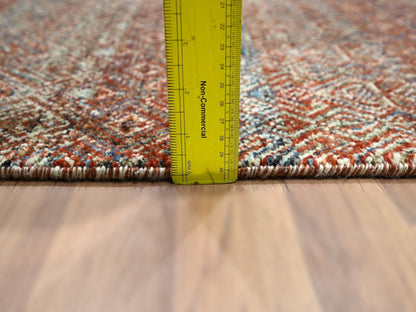 Modern / Contemporary hand-knotted wool runner in Red, 2'7" x 10'2" — SKU O076396 (view 6)
