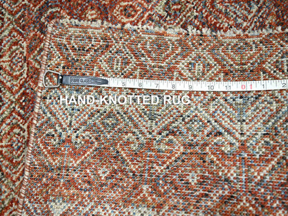 Modern / Contemporary hand-knotted wool runner in Red, 2'7" x 10'2" — SKU O076397 (view 7)