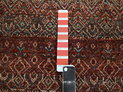 Modern / Contemporary hand-knotted wool runner in Red, 2'7" x 10'2" — SKU O076398 (view 4)
