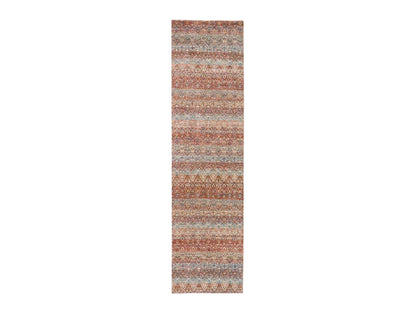 Modern / Contemporary hand-knotted wool runner in Red, 2'7" x 9'11" — SKU O076399