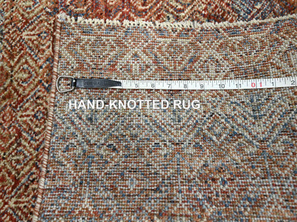 Modern / Contemporary hand-knotted wool runner in Red, 2'7" x 9'11" — SKU O076399 (view 7)