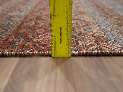 Modern / Contemporary hand-knotted wool runner in Red, 2'6" x 10'2" — SKU O076400 (view 6)