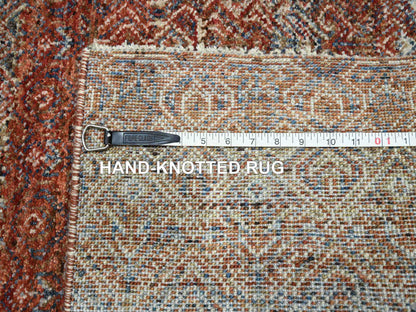 Modern / Contemporary hand-knotted wool runner in Red, 2'6" x 10'2" — SKU O076400 (view 7)