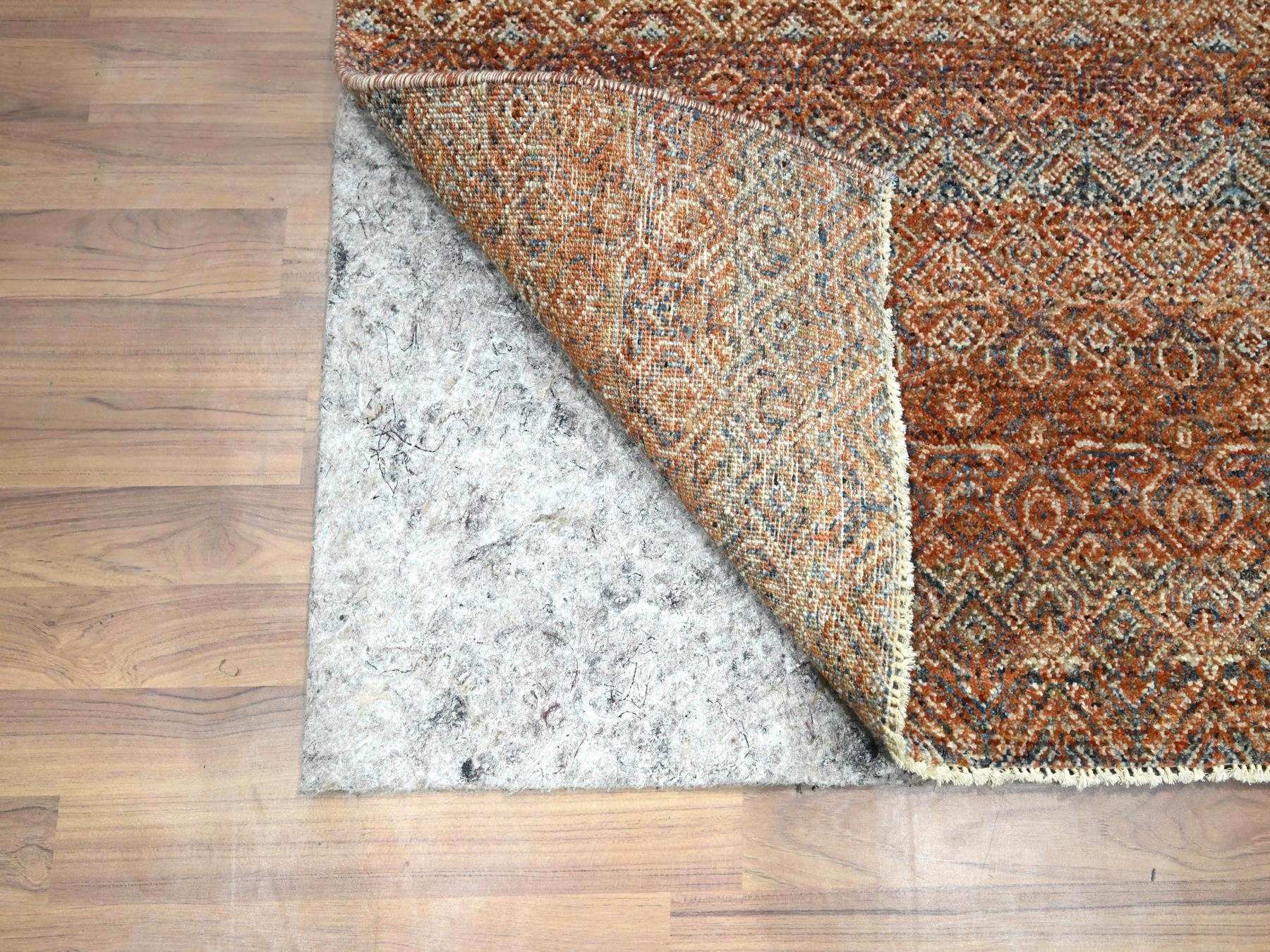 Modern / Contemporary hand-knotted wool runner in Red, 2'7" x 10' — SKU O076402 (view 3)