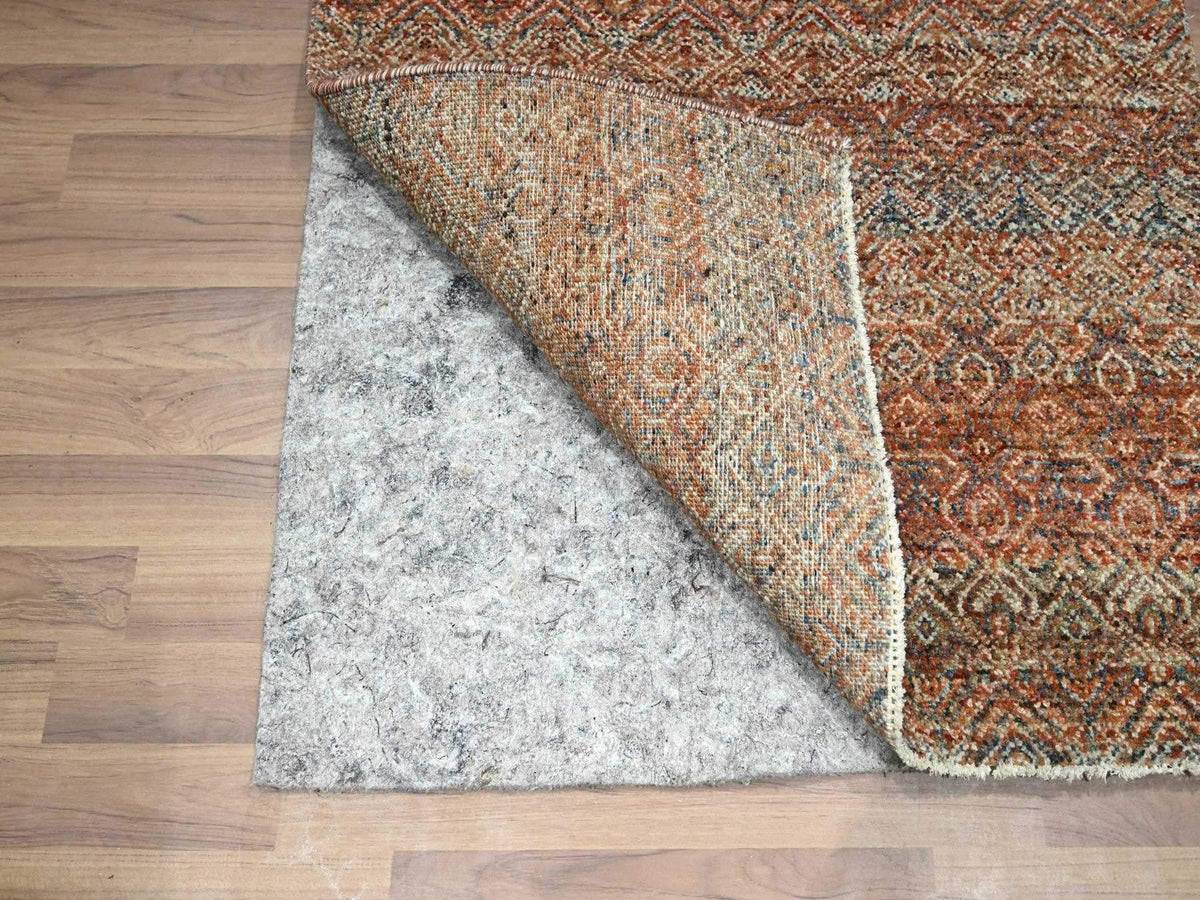 Modern / Contemporary hand-knotted wool runner in Red, 2'7" x 10' — SKU O076403 (view 3)