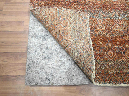 Modern / Contemporary hand-knotted wool runner in Red, 2'7" x 9'11" — SKU O076404 (view 3)