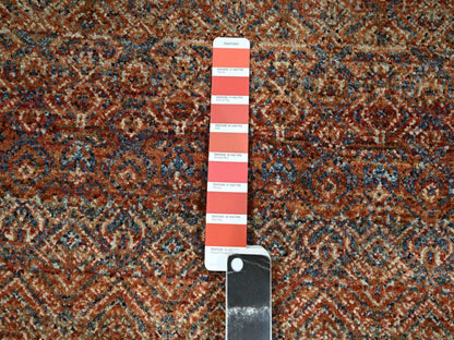 Modern / Contemporary hand-knotted wool runner in Red, 2'7" x 9'11" — SKU O076404 (view 4)