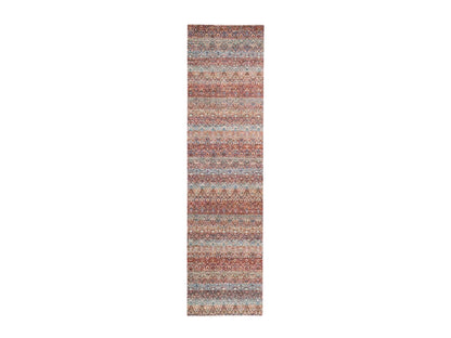 Modern / Contemporary hand-knotted wool runner in Red, 2'7" x 9'11" — SKU O076405