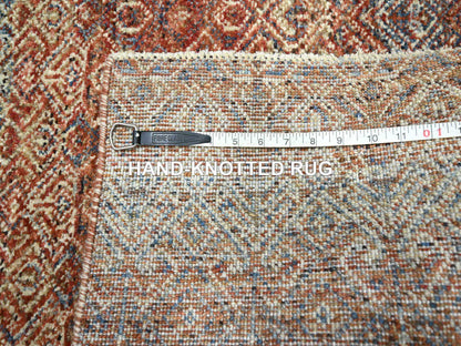 Modern / Contemporary hand-knotted wool runner in Red, 2'7" x 9'11" — SKU O076405 (view 7)